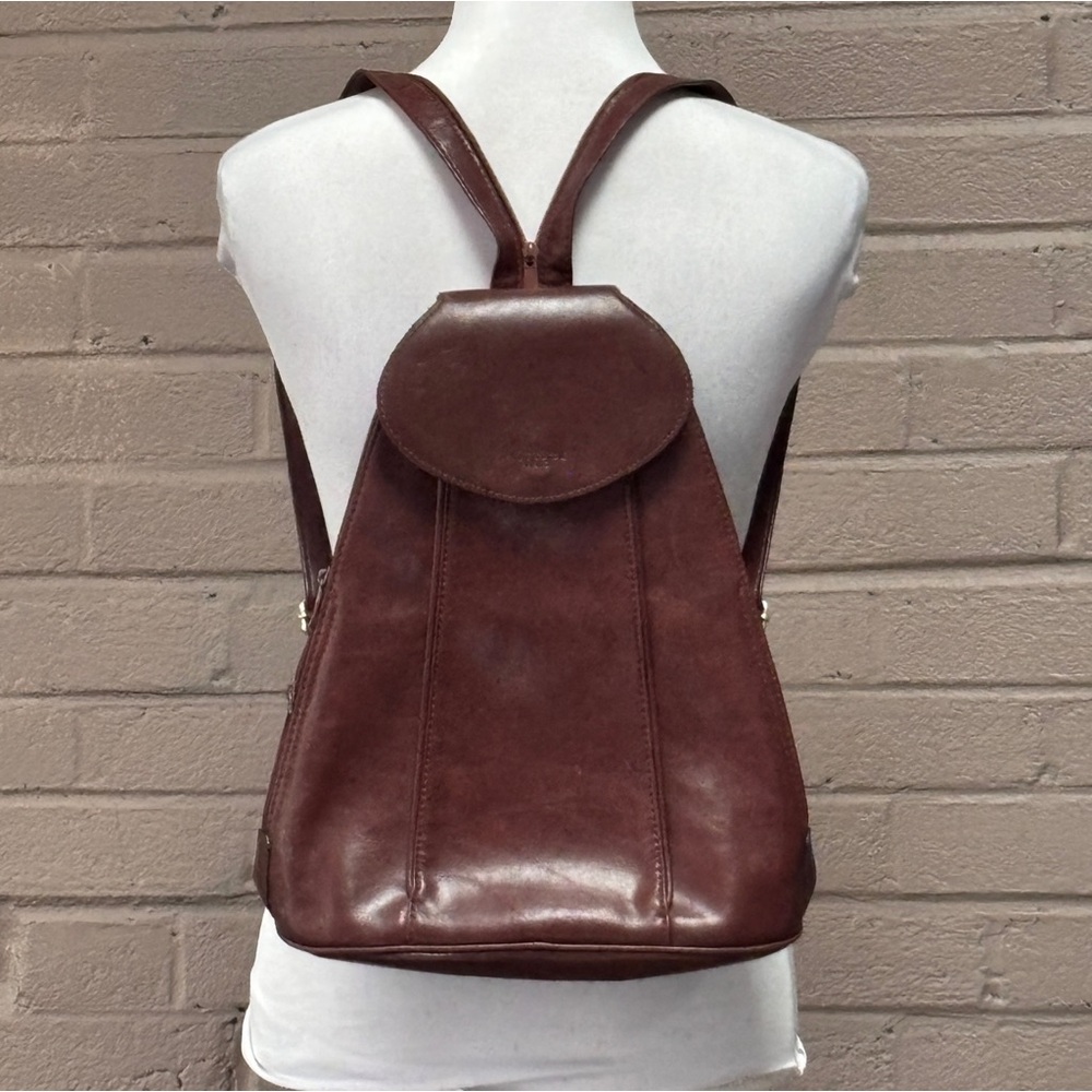 Wittier Paris vintage brown leather backpack